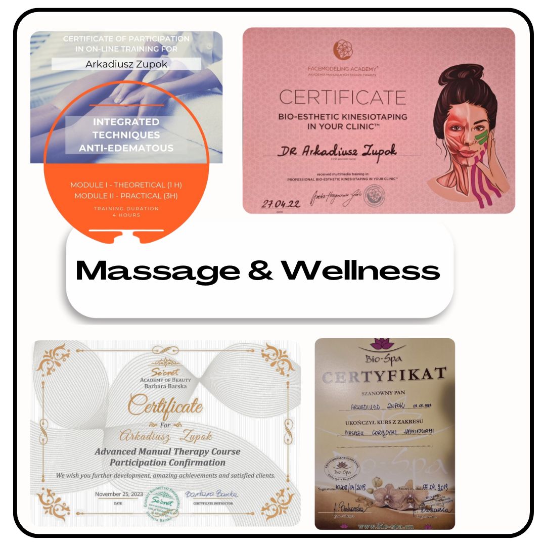 Zertifikate Massage & Wellness – Anti-Ödem-Techniken, Kinesiotaping, Hot Stone